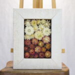 Ruw houten 3D lijst met droogbloemen