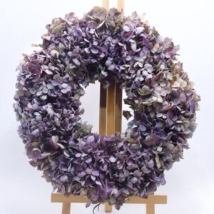 Droogbloemen krans hortensia "Violet"